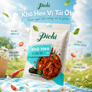 Pichi khô heo vị tỏi ớt 100g (hộp/túi)