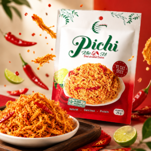 Pichi khô gà xé 25g – vị cay truyền thống