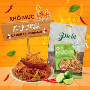 Khô mực Pichi Xé Lá Chanh 50g - Thơm Dai Đậm Vị - An Toàn Vệ Sinh Thực Phẩm