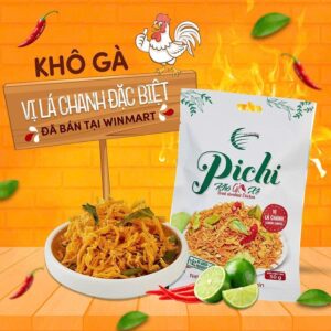 [ KOC ] Combo 2 Khô Gà Pichi CHÍNH HÃNG chứng nhận AN TOÀN VSTP Vị Truyền Thống-Vị Lá Chanh Ăn Vặt 50G