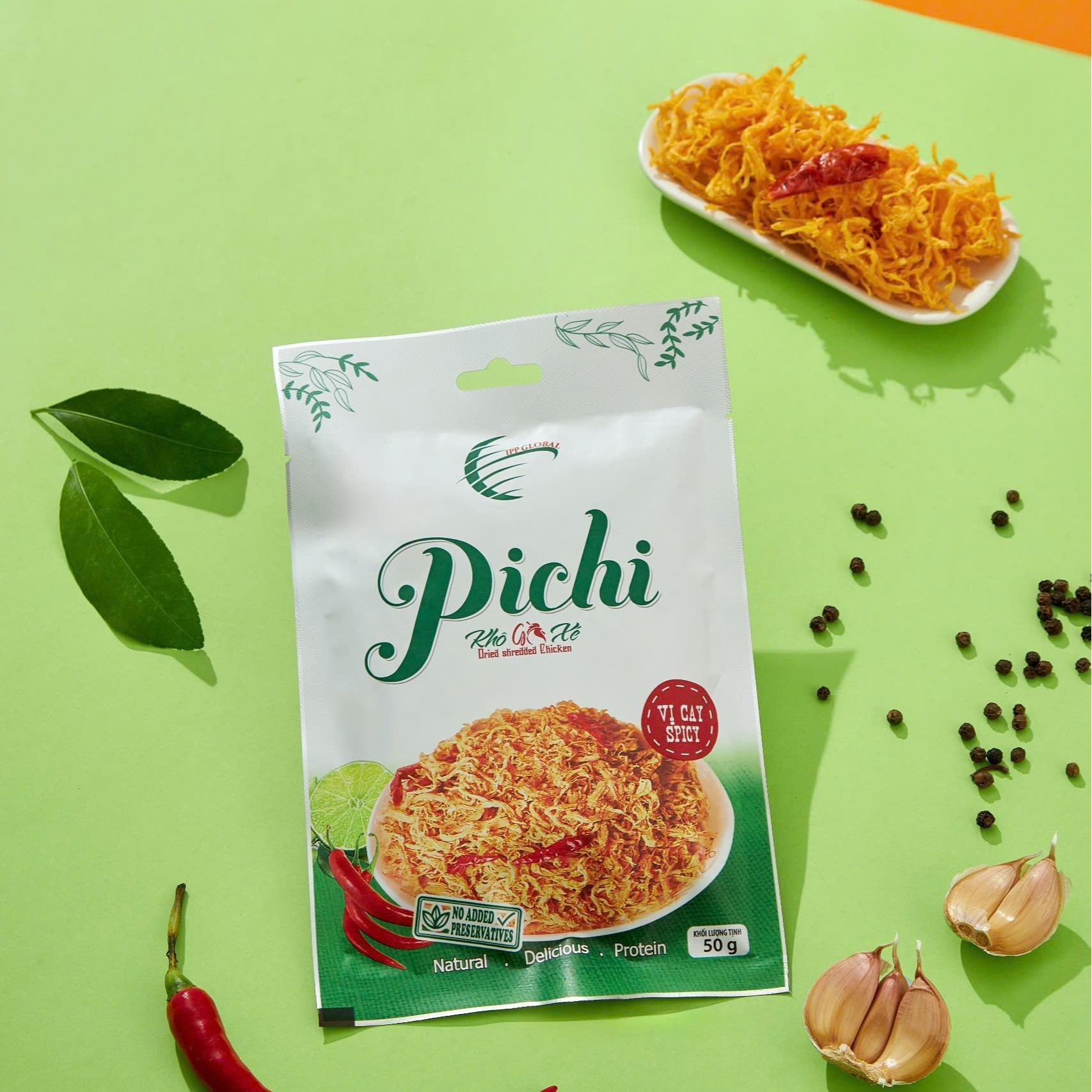 [Combo Mix Khuyến Mãi  ] Khô gà Pichi Vị Cay Truyền Thống 50g + Khô heo vị tỏi ớt 100g + Khô bò miếng 50g-Giòn Ngon - Đậm Vị - An toàn vệ sinh thực phẩm