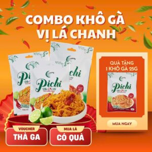 [Combo Deal Hời- MUA 3 TẶNG 1 ] Khô gà Pichi 50g/100g - Giòn Ngon - Đậm Vị - Chất Lượng Đạt Chuẩn ISO Và Chứng Nhận HACCP