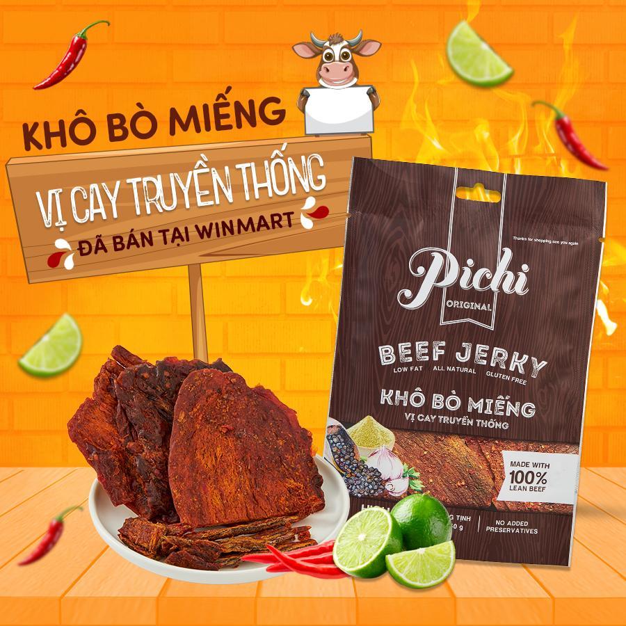 Khô Bò Miếng Pichi Vị Cay Truyền Thống Mềm Đậm Đà 50g
